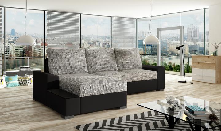 Actual product image ELTAP Negro (Corner sofa, 3-seater, Sofa bed)