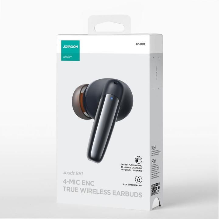 Image du produit Joyroom Écouteurs intra-auriculaires sans fil Jbuds Series JR-BB1 TWS - noir (7 h, Sans fil)