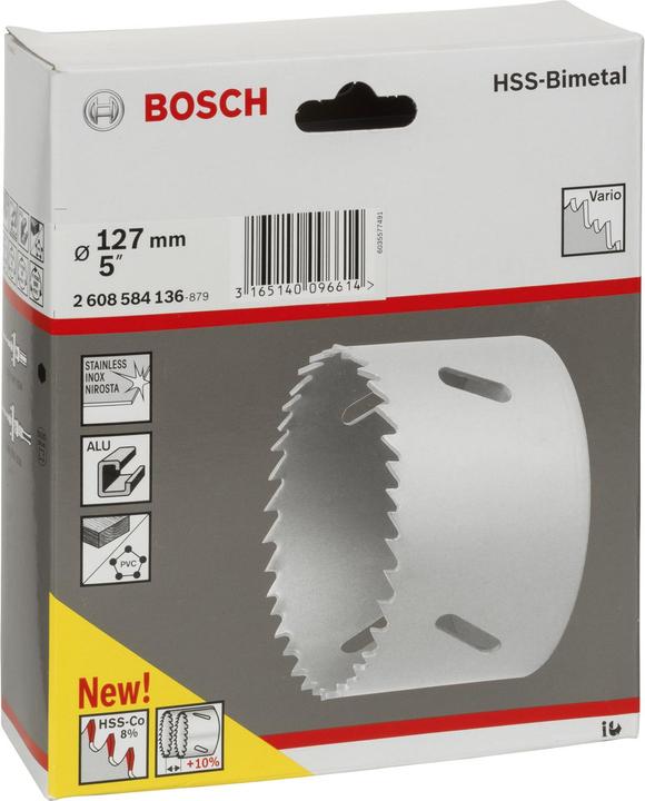 Image du produit Bosch Professional Zubehör Scie cloche bimétallique HSS pour adaptateur standard, 127 mm, 5 pouces (127 mm)