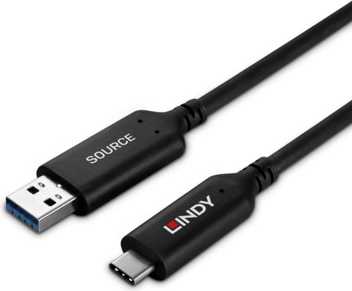 Image du produit Lindy 50m USB 3.2 Gen 1 Typ A an C Hybridkabel (50 m, USB 3.2 Gen 1)