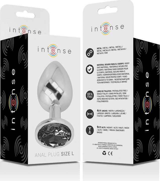 Image du produit Intense Anal Plug Metal Black Size L