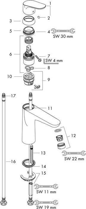 Produktbild hansgrohe Focus Einhebel-Waschtischarmatur 100 ohne Ablaufgarnitur