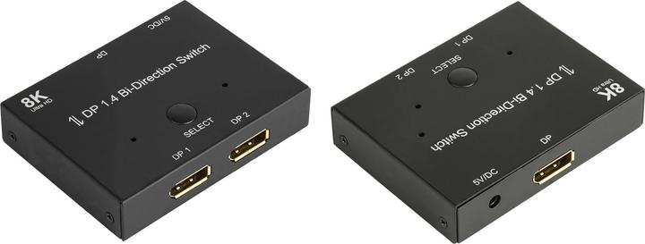 Image du produit Good Connections Commutateur DisplayPort 1.4, 2x, bidirectionnel, 8K @30Hz