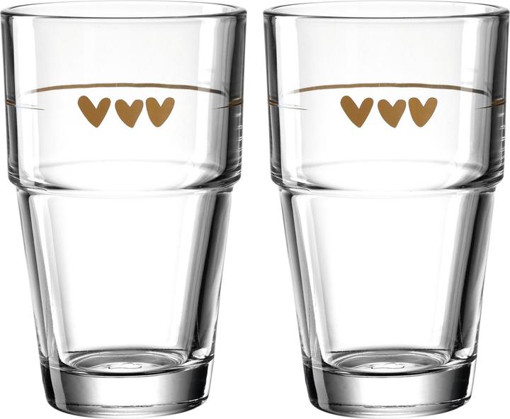 Leonardo Latte Macchiato Becher Napoli Herz (410 ml, 2 x)
