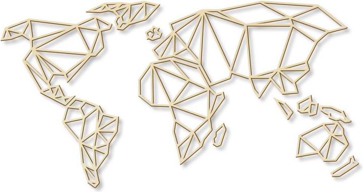 Immagine prodotto Trenddeko Mappa del mondo 3D Origami da - Pioppo (150 x 78 cm)