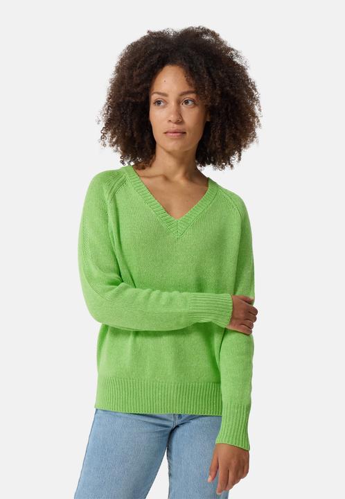 Cash-Mere Seide Kaschmir Oversize Style V-Ausschnitt Pullover