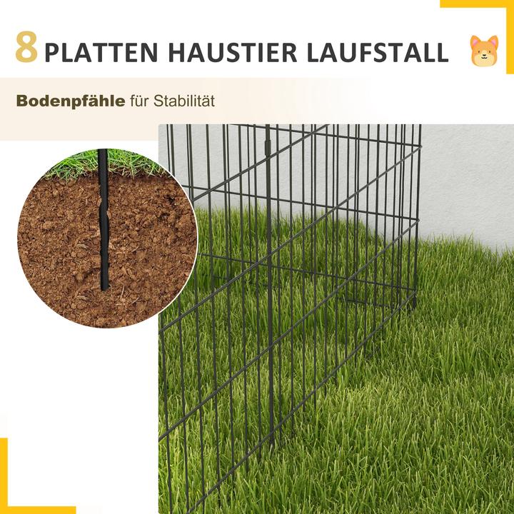 Image du produit PawHut Welpenauslauf Metall Schwarz
