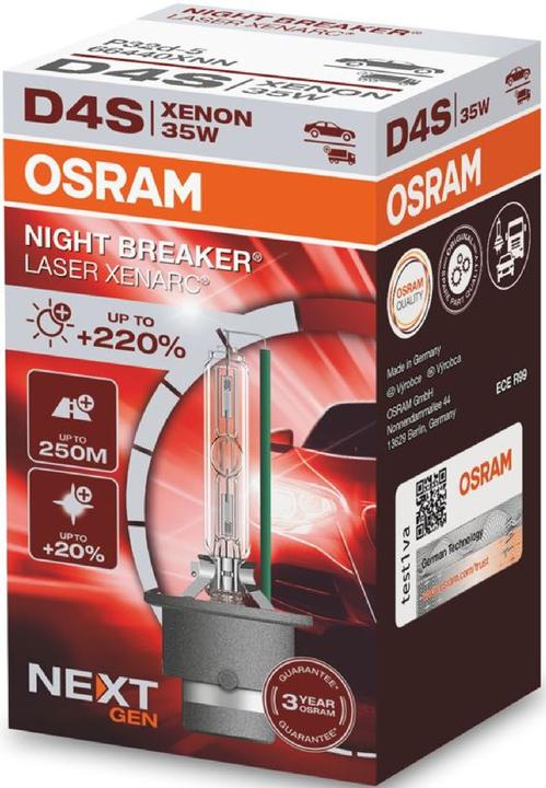 Actual product image Osram Xenarc Night Breaker Laser (Next Gen) D4s (D4S)