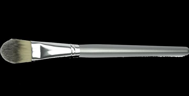 Produktbild Make-up Pinsel, silber, für flüssiges Make-up, feinstes Toray-Haar, Länge: 20 cm (Foundation)