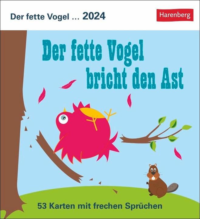Produktbild Harenberg Der fette Vogel bricht den Ast Postkartenkalender 2024 (Deutsch)