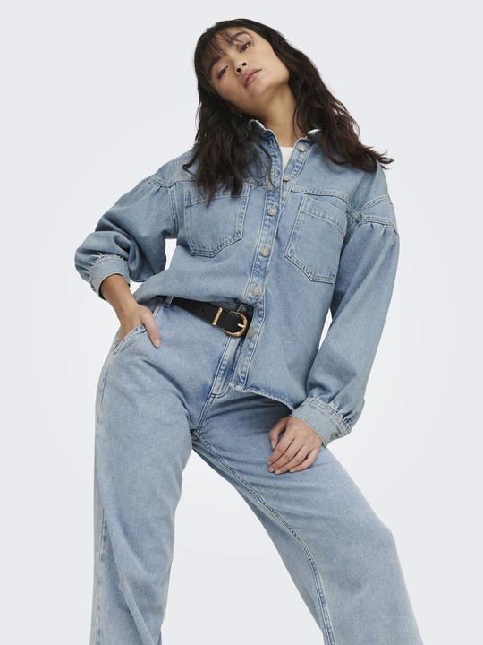 Produktbild Only Fly-Away Kragen Ärmelbündchen mit Knopf Jacke Jeansjacke (XL)