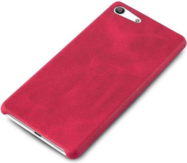 Actual product image Cadorabo Hard cover faux leather with texture (Sony Xperia M5)