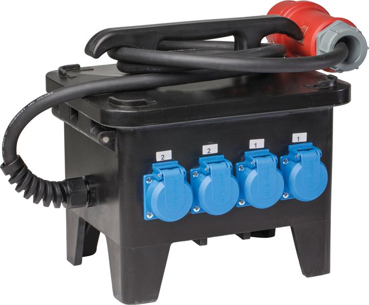 Produktbild As - Schwabe Mobiler Baustellen-Stromverteiler (6 x, CEE, CEE 7/3)