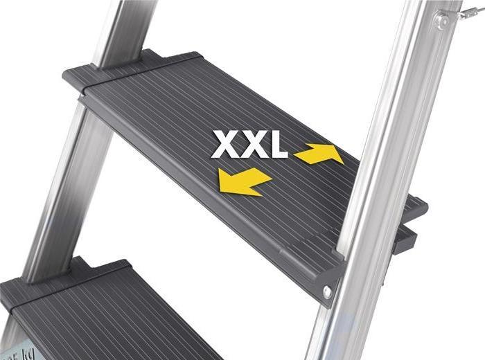 Actual product image Hailo L100 TopLine, aluminium safety stepladder, 3 steps (Stepladder, 70 cm)