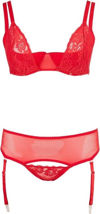 Cottelli Collection Bra with suspender thong