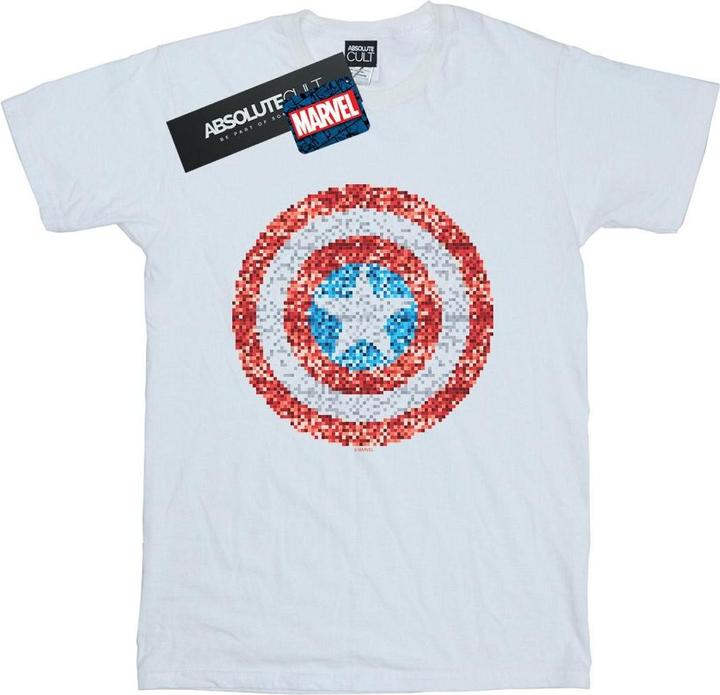 Immagine prodotto Captain America Pixelated Shield Maglietta Ampia Donna (XXL)