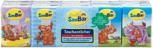 Image du produit dm SauBär Mouchoirs Pocket 4 plis (10x10 pcs)