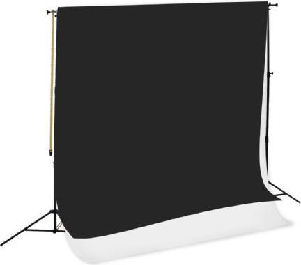 Produktbild Falcon Eyes Hintergrundsystem SPK-2 inkl. 2 Rollen Schwarz/Weiss 1,35x11 m (135 cm, 1100 cm)