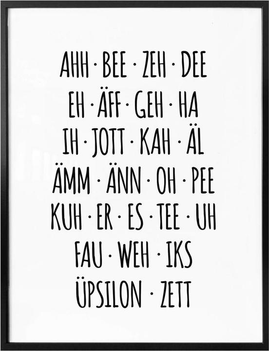 Produktbild Trenddeko Das etwas andere Alphabet (30 x 40 cm)