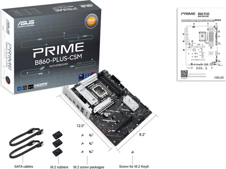 Image du produit ASUS PRIME B860-PLUS-CSM (LGA 1851, Intel B860, ATX)