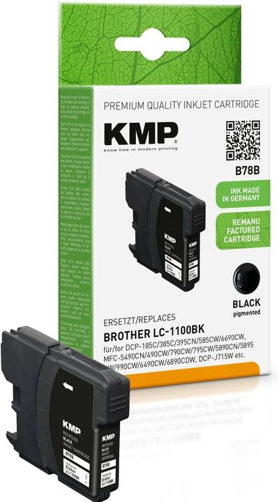 Actual product image KMP Tinte replaces LC1100BK (FC)