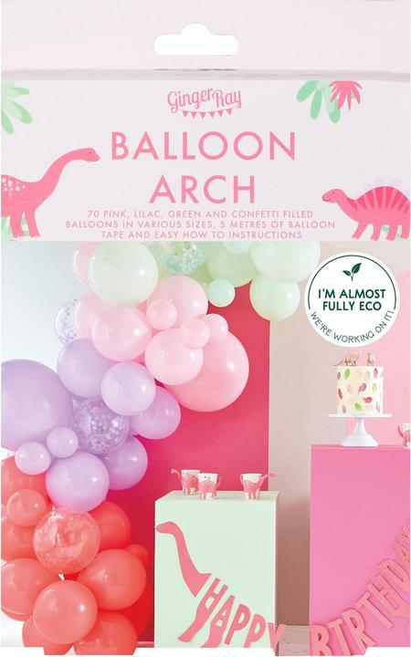 Immagine prodotto Ginger Ray Ghirlanda di palloncini Party Like a Dinosaur DIY Party Deco 75 palloncini incl. nastro per (75 x)