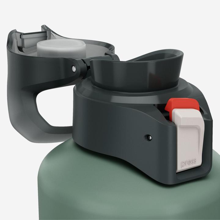 Produktbild Quechua Trinkflasche Aluminium Schnellverschluss Wandern - 500 1 l grün (1 l)