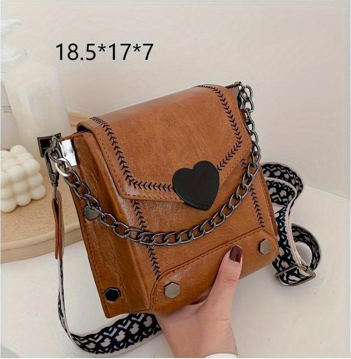 Image du produit Only-Bags.Store Mini sac rétro à bandoulière, étui pour téléphone portable en cuir PU huilé à la mode, sac à main