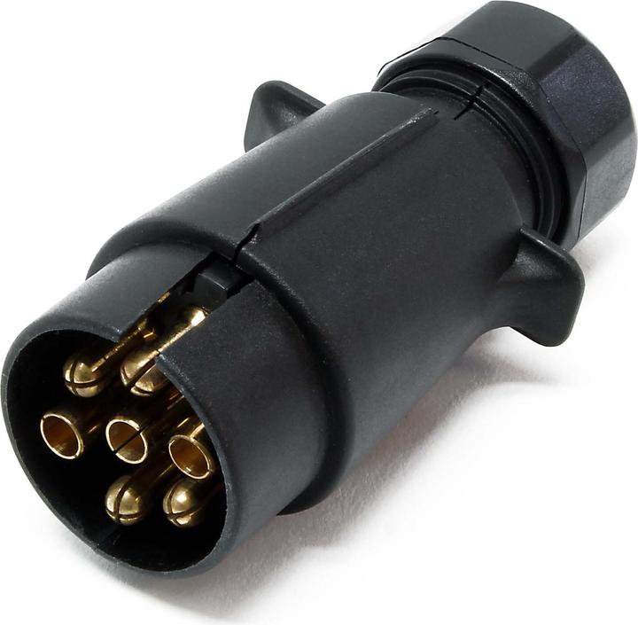 Produktbild Wiltec 7-poliger Stecker Typ N Anhängerstecker Kabelstecker KFZ Anhänger
