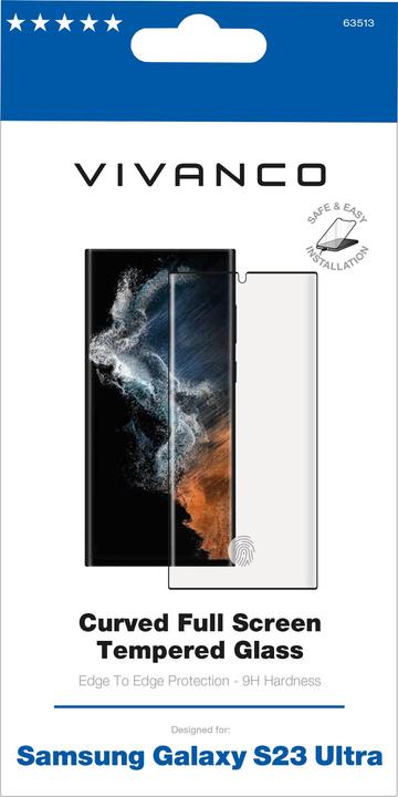 Image du produit Vivanco 3D Curved Glass Galaxy S23 Ultra Handy Glass Film Galaxy S23 ULTRA 63513 (1 pièce(s), Samsung Galaxy S21)