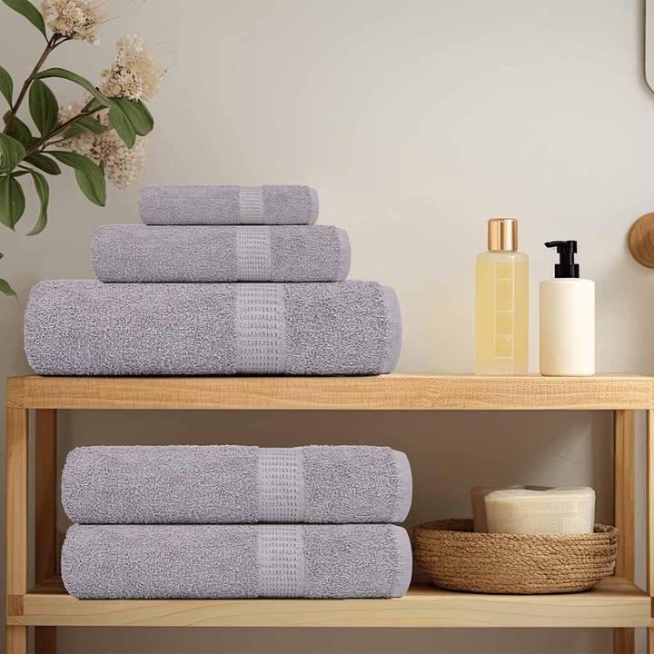 Immagine prodotto VidaXL Panni per il sapone 4 pz. Grigio 30x30 cm 360 g/m² 100% cotone Asciugamano (30 x 30 cm)