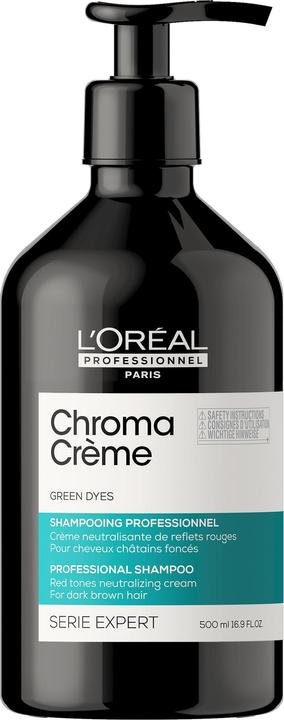 L'Oréal Professionnel Expert Chroma Creme Shampoo Grün 500 ml (500 ml, Flüssiges Shampoo)