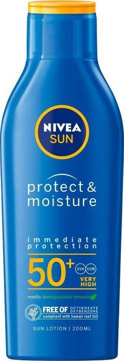 Produktbild NIVEA Sun Protect & Moisture Moisturizing Sun L (Sonnenlotion, SPF 50, 200 ml)