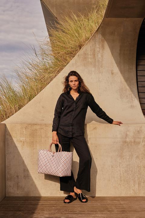 Produktbild Handed by Einkaufstasche Motif bag, kupferrot mit weissem Muster