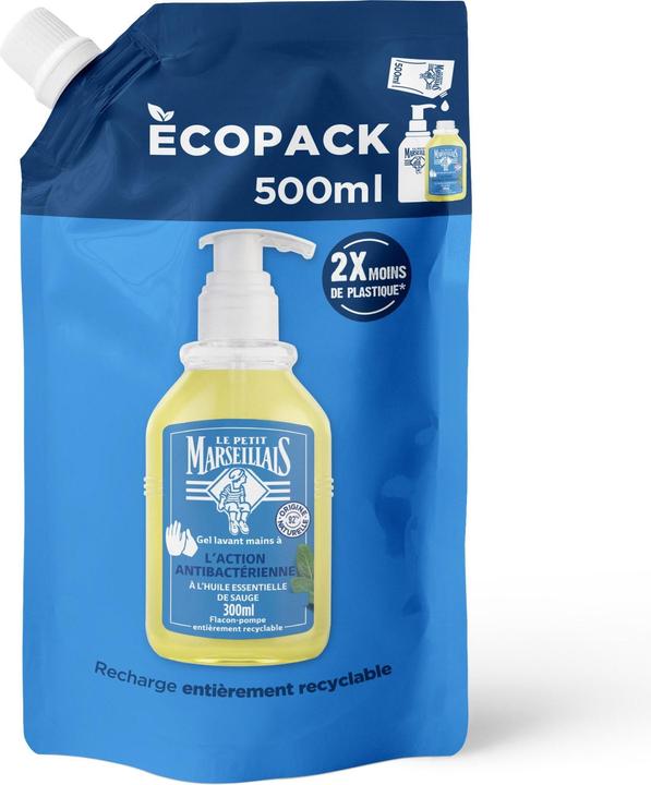 Le Petit Marseillais Flüssigseife Antibakteriell 500 ml Refill (Flüssigseife, 500 ml)