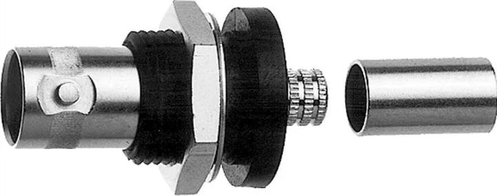 Produktbild Telegärtner BNC-Kabeleinbaubuchse Crimp G01 50 Ohm, crimp/crimp, Isolierflansch, A1305, Z04, G01 (RG-58 C/U)
