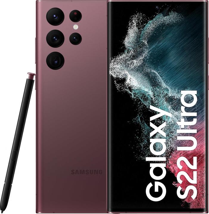 Samsung Galaxy S22 Ultra (512 GB, Burgundy, 6.80", Dual SIM, 108 Mpx, 5G)