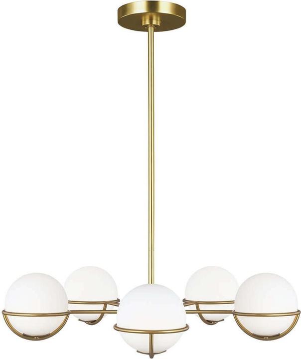 Elstead Lighting Apollo LED Lustre G9 5 branches laiton bruni (81.30 cm)