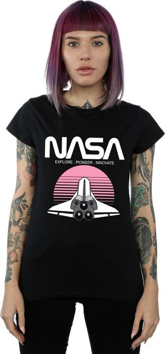 Actual product image Nasa Womens/Ladies Space Shuttle Sunset Cotton T-Shirt (M)