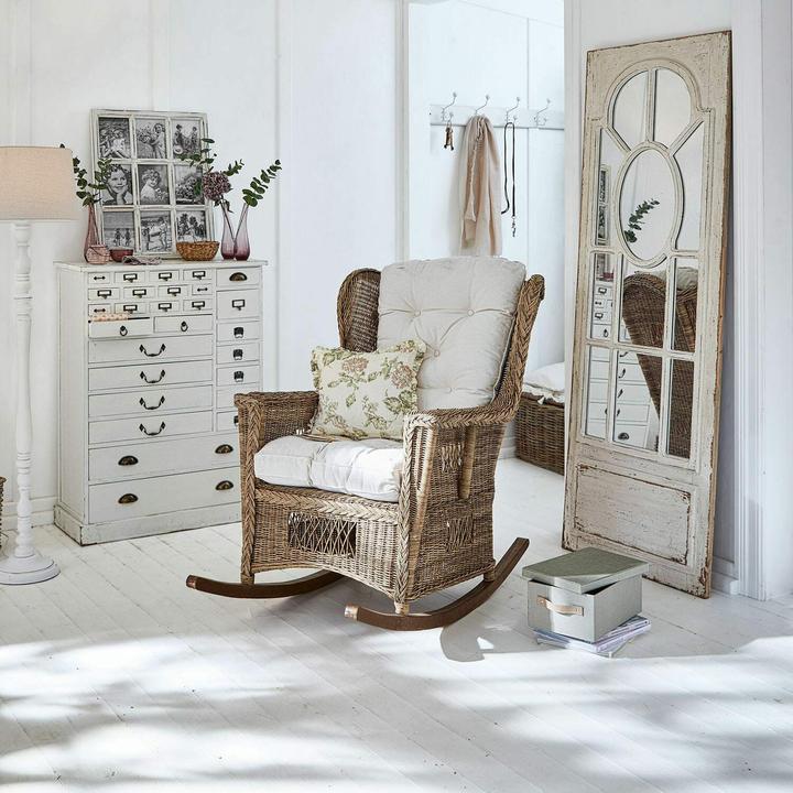 Immagine prodotto Loberon Sedia a dondolo Jeveren marrone/bianco