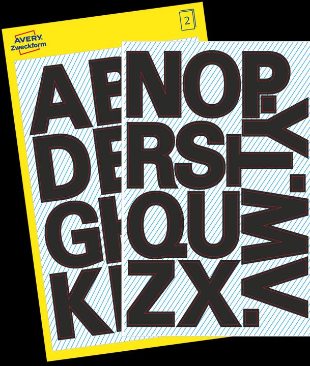 Actual product image Z-Design Letter Labels Universal Bold