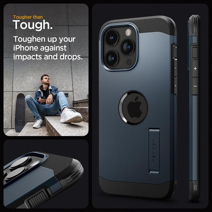 Actual product image Spigen Tough Armor MagSafe, metal slate - iPhone 15 Pro (Apple iPhone 15 Pro)