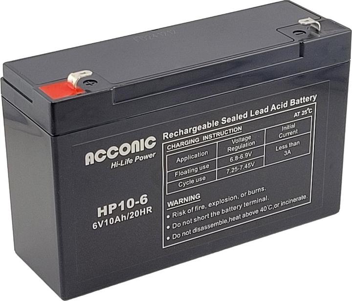 Actual product image Acconic HP10-6 Hi-Life Power AGM 6V 10Ah USV-Batterie (6 V, 10 Ah)
