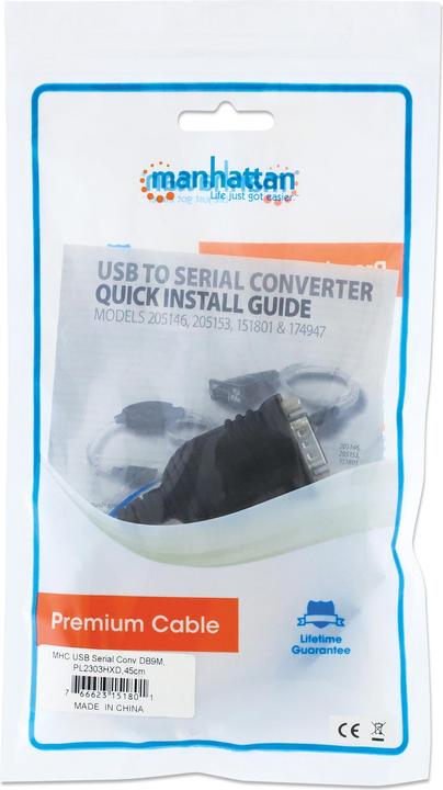 Immagine prodotto Manhattan Per collegare un dispositivo seriale a una porta USB, chipset Prolific PL-2303HXD (0.45 m, VGA)