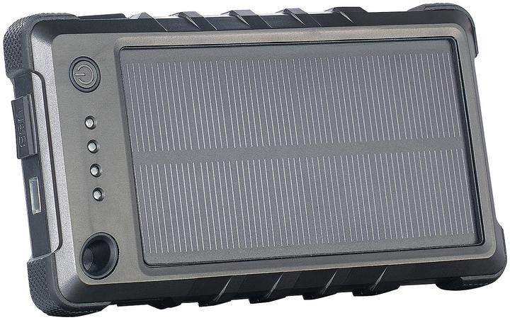 Revolt Wetter- & stossfeste Solar-Powerbank (8000 mAh, 1 W, 29.60 Wh)