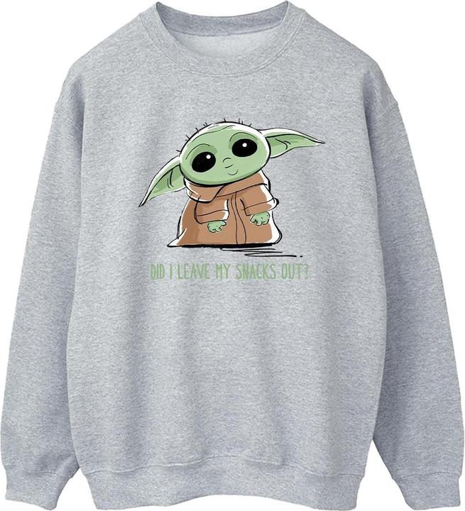 Star Wars The Mandalorian Grogu Snacks Meme Sweatshirt (XXL)