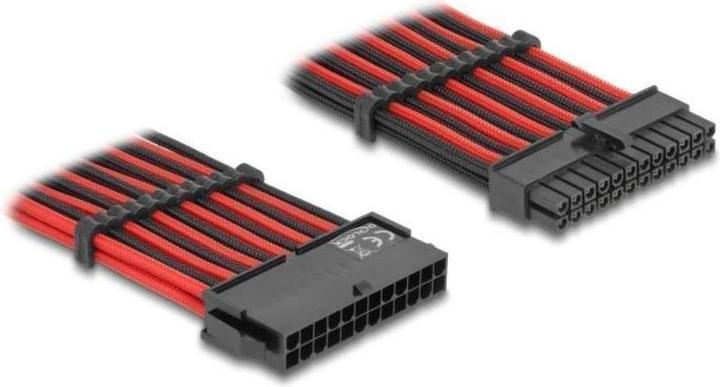 Produktbild Delock 80973 - Verlängerungskabel 24 Pin ATX Stecker zu 24 Pin ATX Buchse Textilummantel