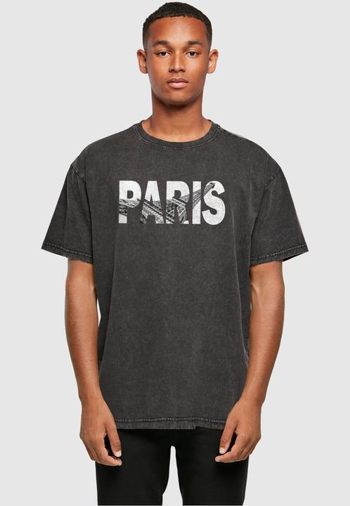 Produktbild Merchcode Paris Eiffel Tower Acid Washed Oversize Tee - 117193 (3XL)