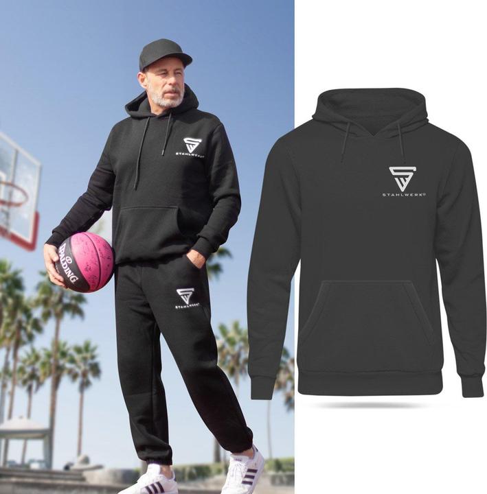 Produktbild Stahlwerk Hoodie Schwarz Kapuzen-Pullover Grösse XL 100% Baumwolle (XL)