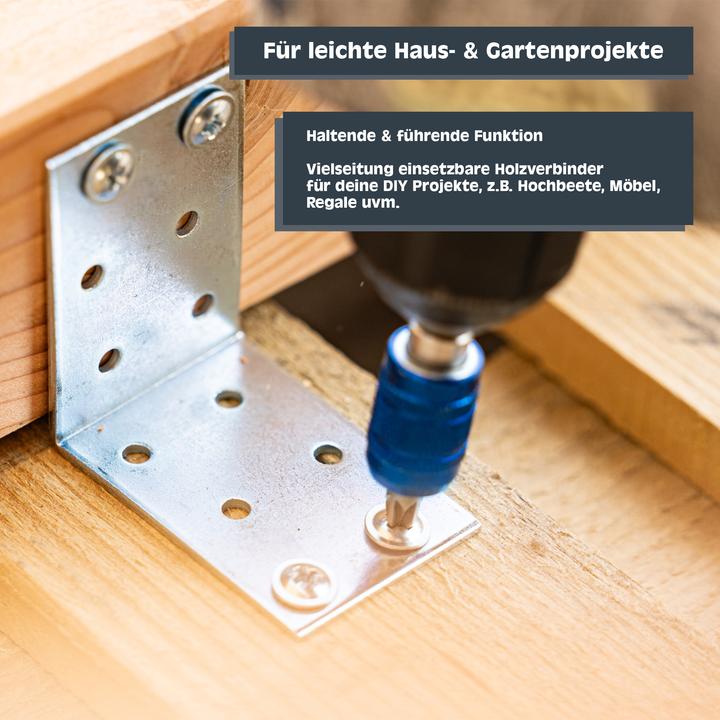 Actual product image Helpmate Lochplattenwinkel (Perforated plate angle, 12 pcs.)